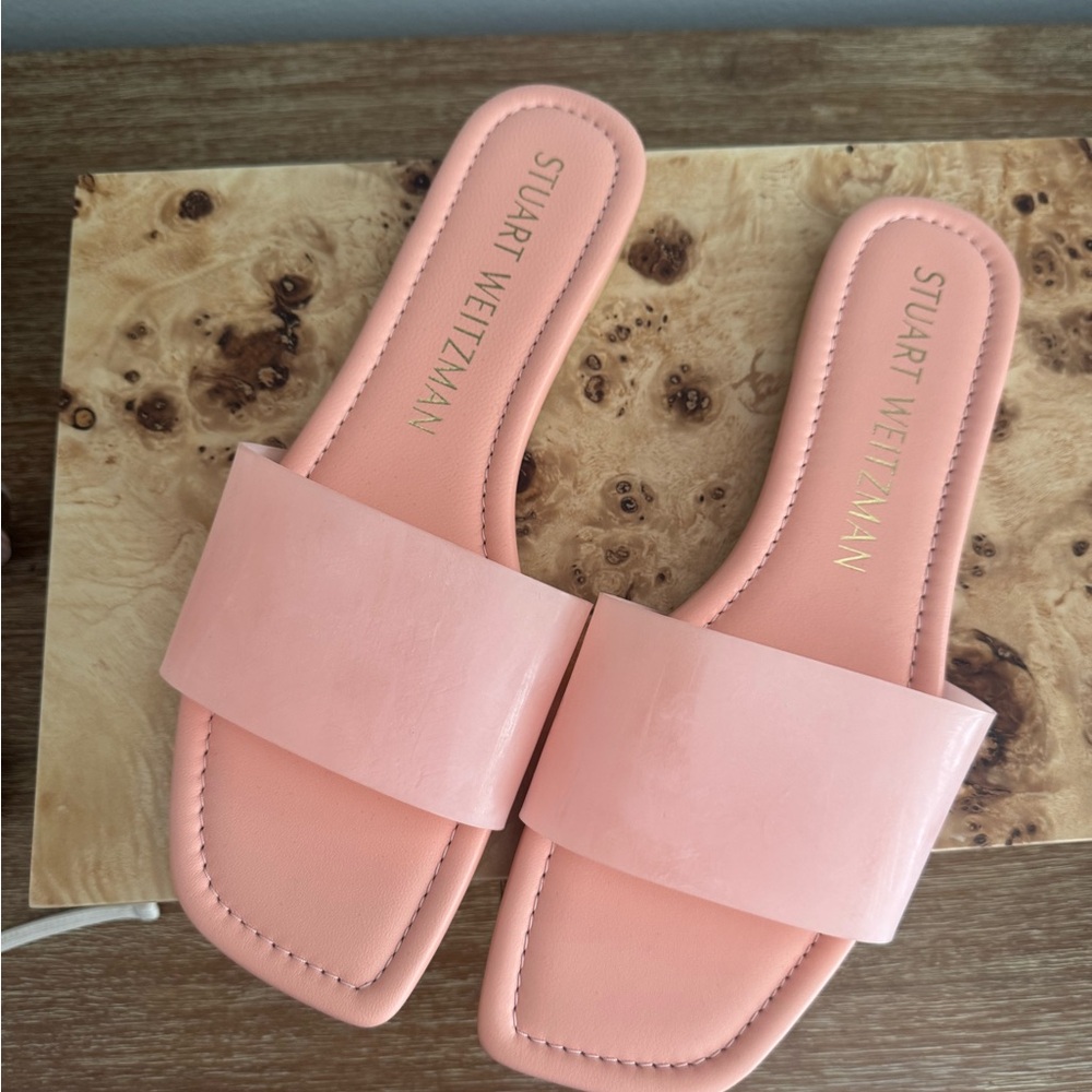 Stuart Weitzman Pink Minimalist Sandals